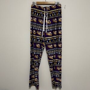 LSU Tigers Men's Medium Winter Holiday Pajama Bottoms Fandom Christmas